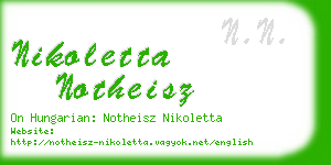 nikoletta notheisz business card